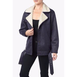 7 For All Mankind Oversized Faux Sherling Jacket